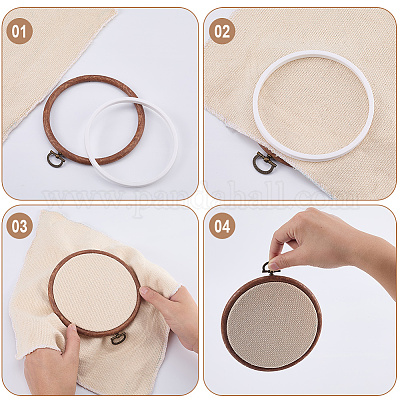 4 шт. 4 вида пластиковых пялец для вышивки крестом DIY-CP0012-38-1
