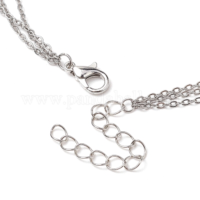 Однослойные латунные ожерелья для женщин NJEW-JN04734-01-1