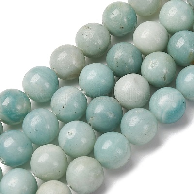 Круглые нити шарик натуральный амазонитовые G-I183-02-12mm-1