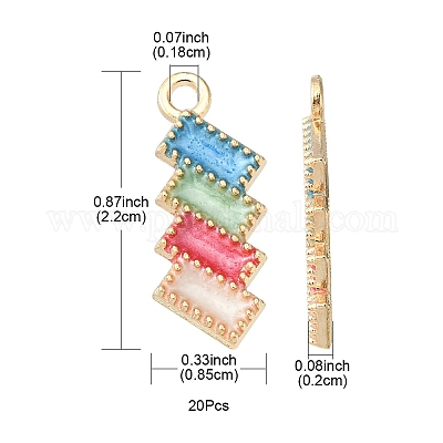 Подвески из эмали и сплава ENAM-YW0002-17-1