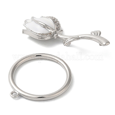 Латунные застежки с цирконами KK-N254-85P-1