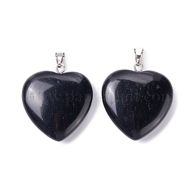 Синтетический синий авантюрин подвески G-G956-B30-FF-1