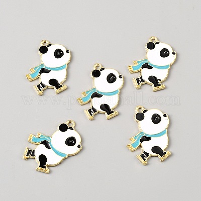 Подвески из эмалевого сплава «панда» FIND-CJC0437-053G-1
