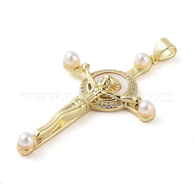 Латунные микропаве прозрачные подвески с фианитом KK-Q813-16H-G-1