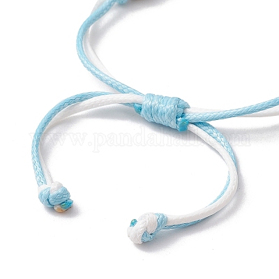 Регулируемые браслеты Корейские парафинированные полиэфирным кордом BJEW-JB11607-01-1