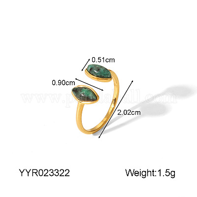 Регулируемые манжеты из нержавеющей стали 304 с открытыми кольцами для женщин WC3865-4-1