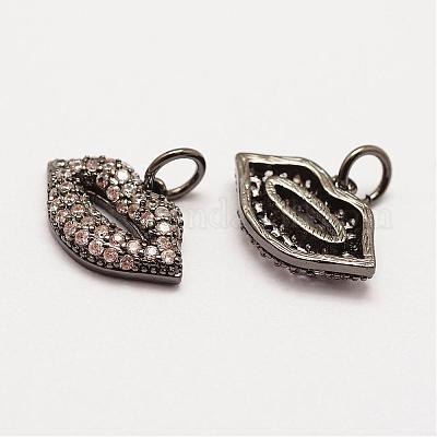 Латунь микро проложит класс Aaa кубического циркония подвески ZIRC-G090-43-NR-1