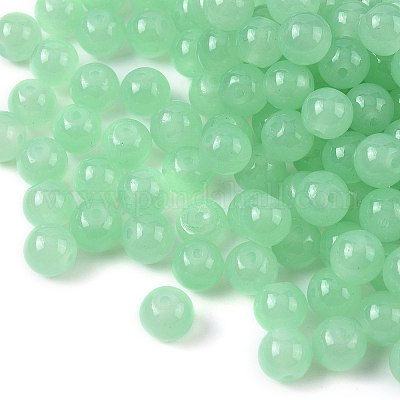 2 нитка круглых бусин из искусственного нефрита DGLA-FS0001-20D-1