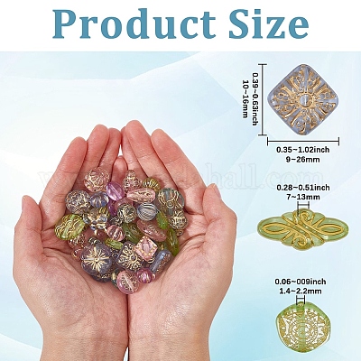 2 пакетик прозрачных акриловых бусин MACR-PA0001-17B-1