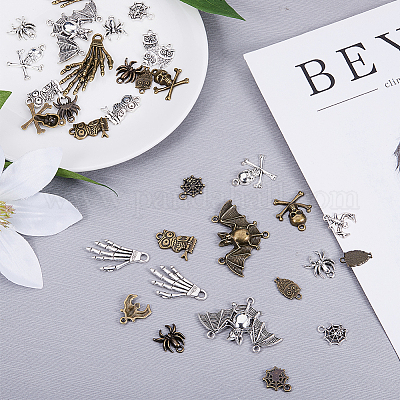 Хэллоуин подвески тибетского стиля TIBEP-SC0001-20-1