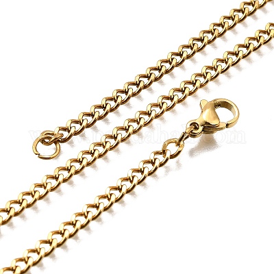 Ионное покрытие (ip) 304 нержавеющая сталь панцирные цепочки ожерелья NJEW-H492-01G-1