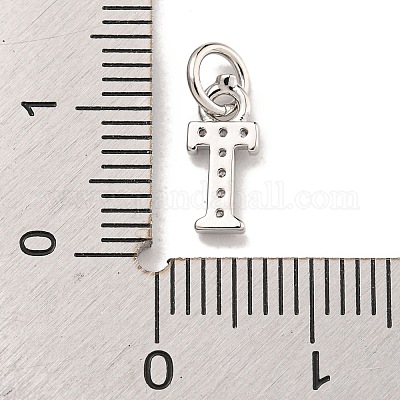 Буквица из латуни с подвесками из кубического циркония KK-Q814-26T-P-1