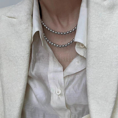 Бусины из синтетического гематита с гальваническим покрытием G-FH0001-97-1