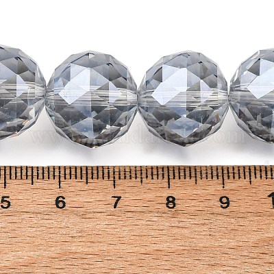 Прозрачные стеклянные бусины гальваническим пряди EGLA-N002-34G-F03-1