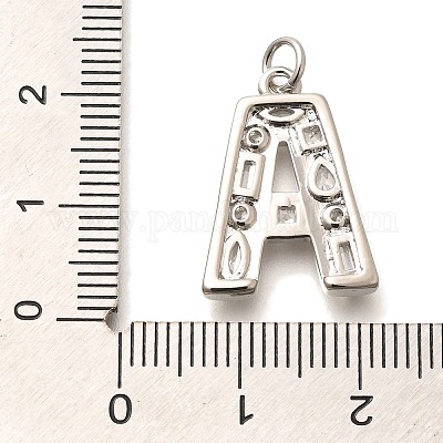 Латунные микропаве прозрачные подвески с фианитом KK-G521-01P-1