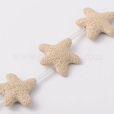 Синтетические бусины из вулканической породы G-N0096-17-1