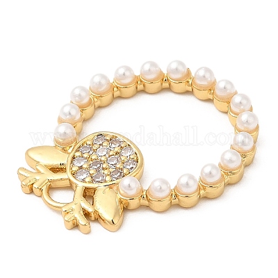 Подвески из кубического циркония с покрытием из латуни KK-R150-15G-1