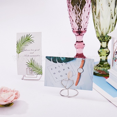 Держатели для карточек из углеродистой стали в стиле 18 шт. AJEW-SZ0001-80S-1