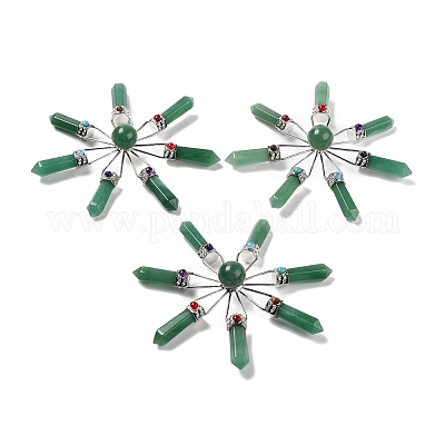 Натуральный зеленый авантюрин 7 генератор энергии точек чакры DJEW-I016-01P-01-1