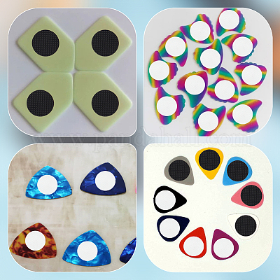 4 комплект двухцветных пластиковых накладок для медиаторов AJEW-CN0002-33-1