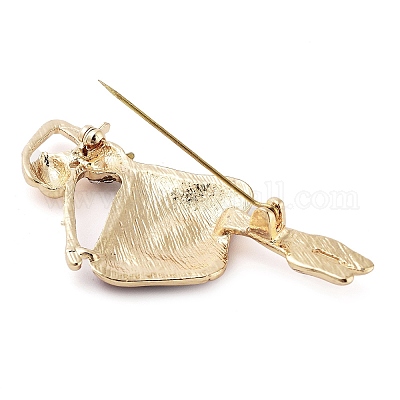 Броши из цинкового сплава с кристаллами и стразами JEWB-I031-08B-1