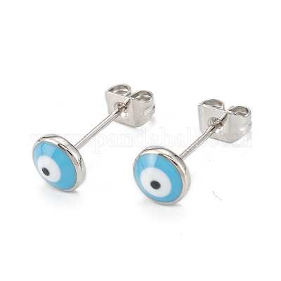 Серьги-гвоздики из латуни EJEW-D274-02M-01-1