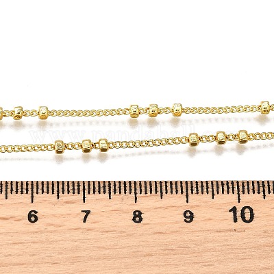 Ожерелья из цепочек с плоскими круглыми витыми звеньями из латуни толщиной 2.5 мм NJEW-M108-26G-1