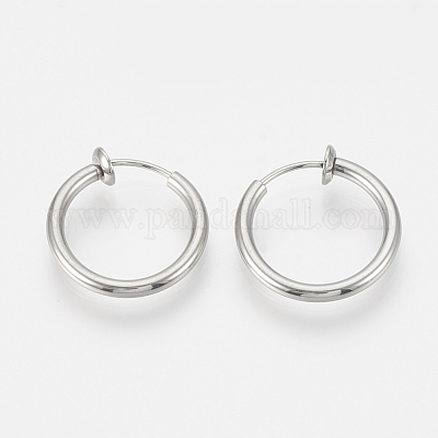 Выдвижные серьги-клипсы из нержавеющей стали 201 STAS-S100-04-1