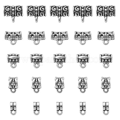 25 шт. 5 стильных вешалки из сплава в тибетском стиле TIBE-YW0001-41-1