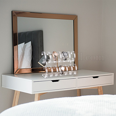 2-ярусные акриловые подставки для часов ODIS-WH0026-34-1