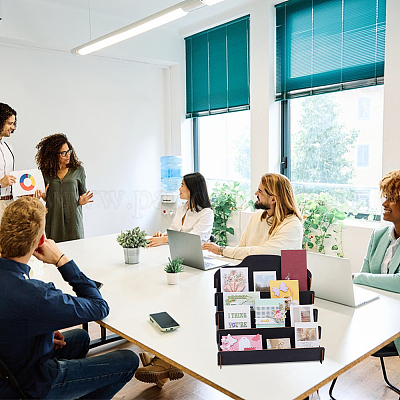 4-уровневые деревянные подставки для держателей карт ODIS-WH0078-53B-1