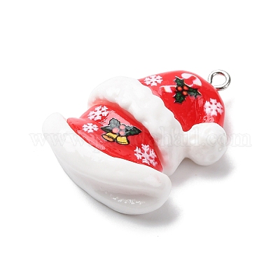 Рождественские подвески из непрозрачной смолы RESI-A049-05P-1