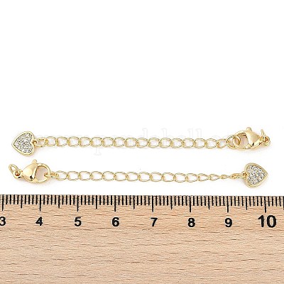 Латунные микро-паве кубические цирконии заканчиваются цепочками KK-U043-03G-1