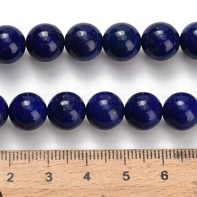 Нитки бусины из натурального ляписа-лазури G-H329-C01-10mm-1