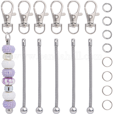 20 комплект подвесных украшений из нержавеющей стали с бусинами своими руками KEYC-SC0001-21-1