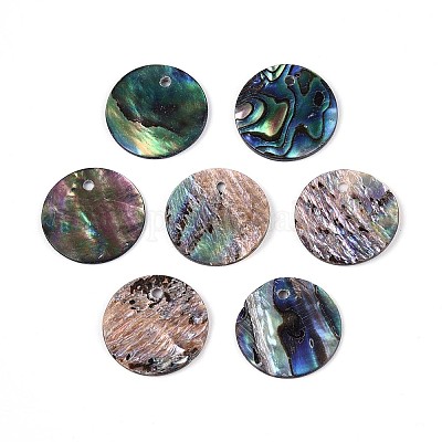 Натуральные подвески из ракушек пауа&nbsp;SHEL-ZX010-06-A-1