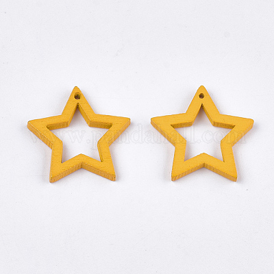 Расписные подвески из тополя&nbsp;WOOD-T021-10G-1