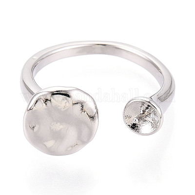 Плоские круглые латунные колышки для колец KK-N274-27P-1