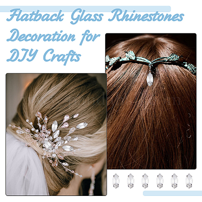 120 шт. пришивной стразы в виде конского глаза RGLA-DC0001-07B-1