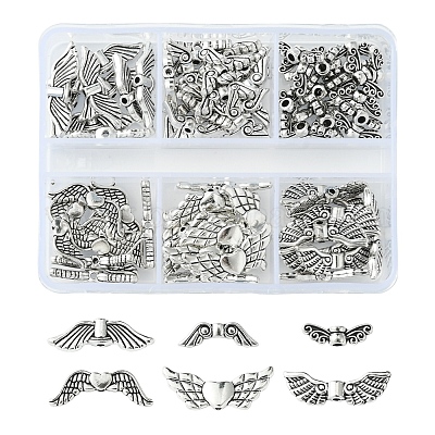 Сплавочные овальные бусины тибетского стиля  TIBEB-FS0001-07-1