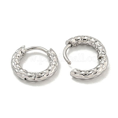 Серьги-кольца из нержавеющей стали 202 с вакуумным покрытием EJEW-H003-45P-1