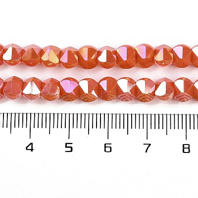 Стеклянные бусины с гальваническим покрытием  EGLA-B009-05A-02-1