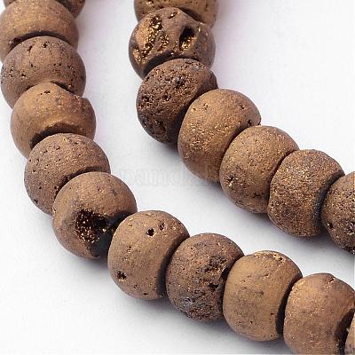 Гальванические природный кристалл кварца бусы пряди G-P149-06G-1