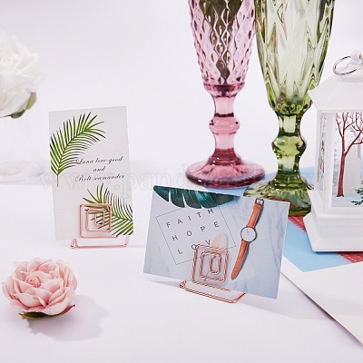 Держатели для карточек из углеродистой стали в стиле 18 шт. AJEW-SZ0001-80RG-1