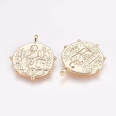 Латунные подвески&nbsp;KK-P157-44G-NF-1