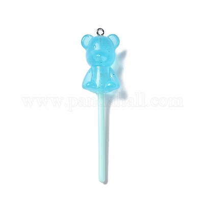 Большие подвески из светящейся полупрозрачной смолы RESI-D057-01-1