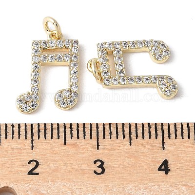 Латунные микропаве прозрачные подвески с фианитом KK-H449-85C-G-RS-1