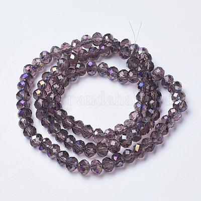 Гальванизируйте прозрачное стекло бисер нитей EGLA-A034-T4mm-F09-1