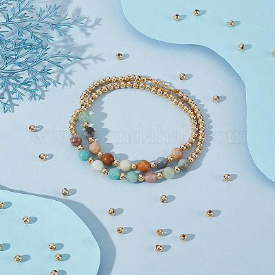 600 шт. бусины из нержавеющей стали марки 304 FIND-UN0016-22-1