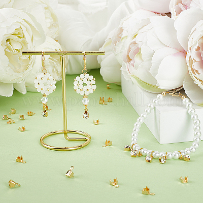 300 шт. латунная подвеска со стразами KK-SC0004-56G-1